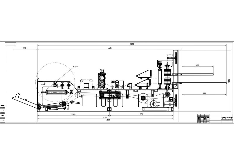 Double deck napkin paper machine