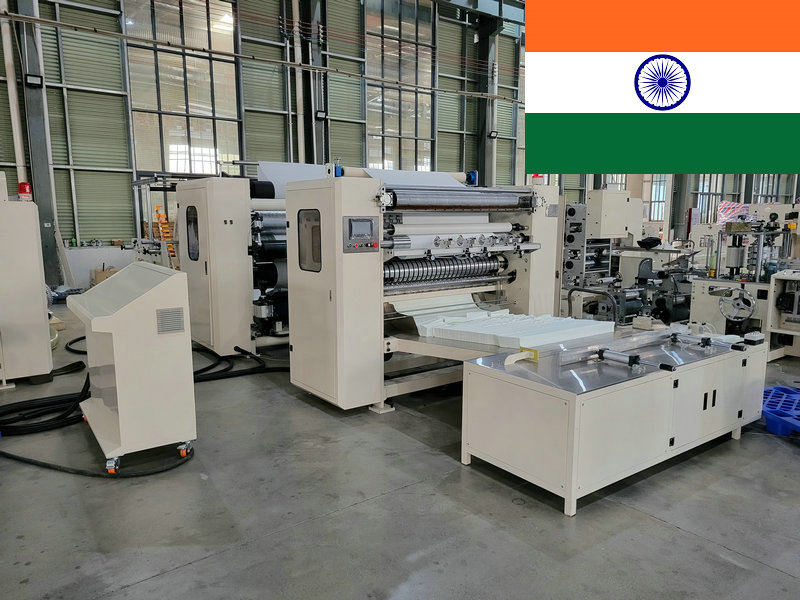 Glue lamination N fold hand towel machine in India