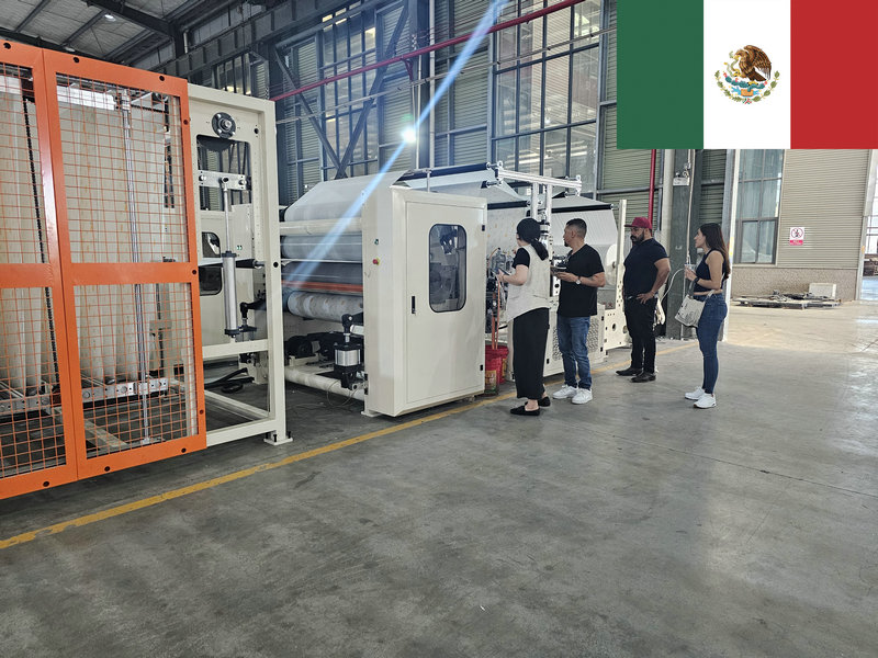 Maxi paper roll making machine production line in Mexico