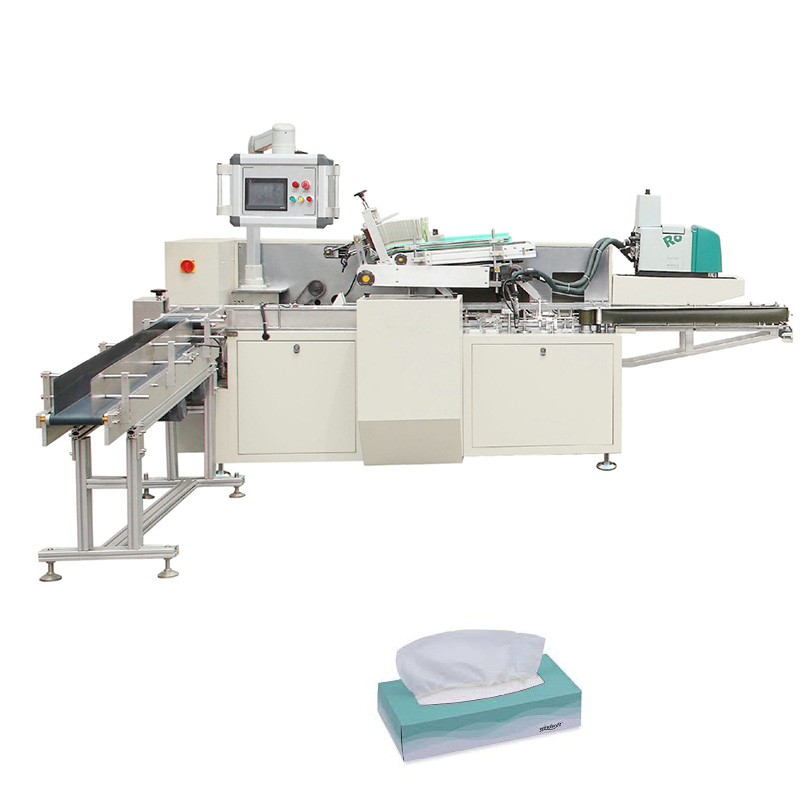 Automatic carton box facial tissue packing machine