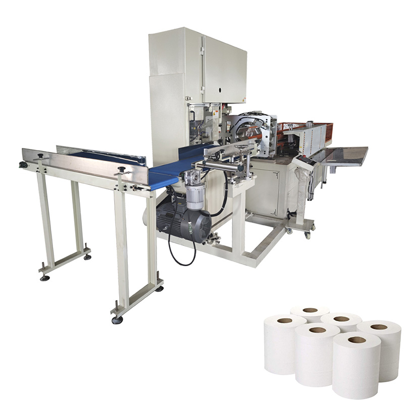 Full automatic maxi paper towel roll band saw cutting machine