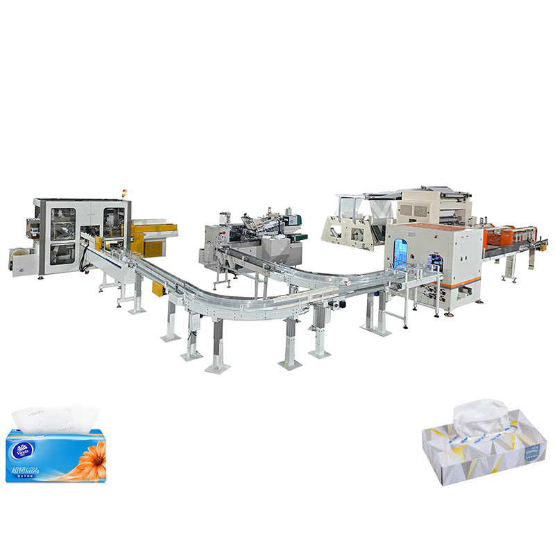 Fully automatic box and bag soft facial tissue paper machine production line