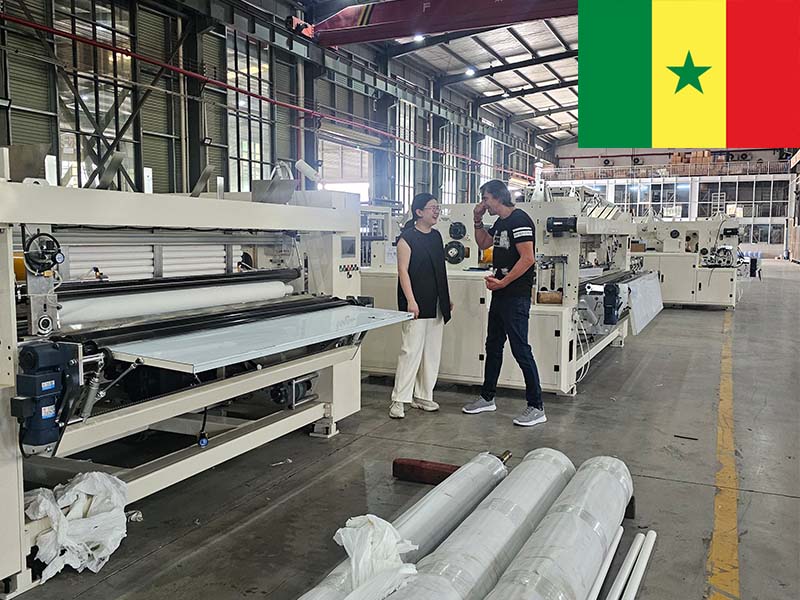 Automatic carton box packing facial tissue paper making machine production line in Senegal