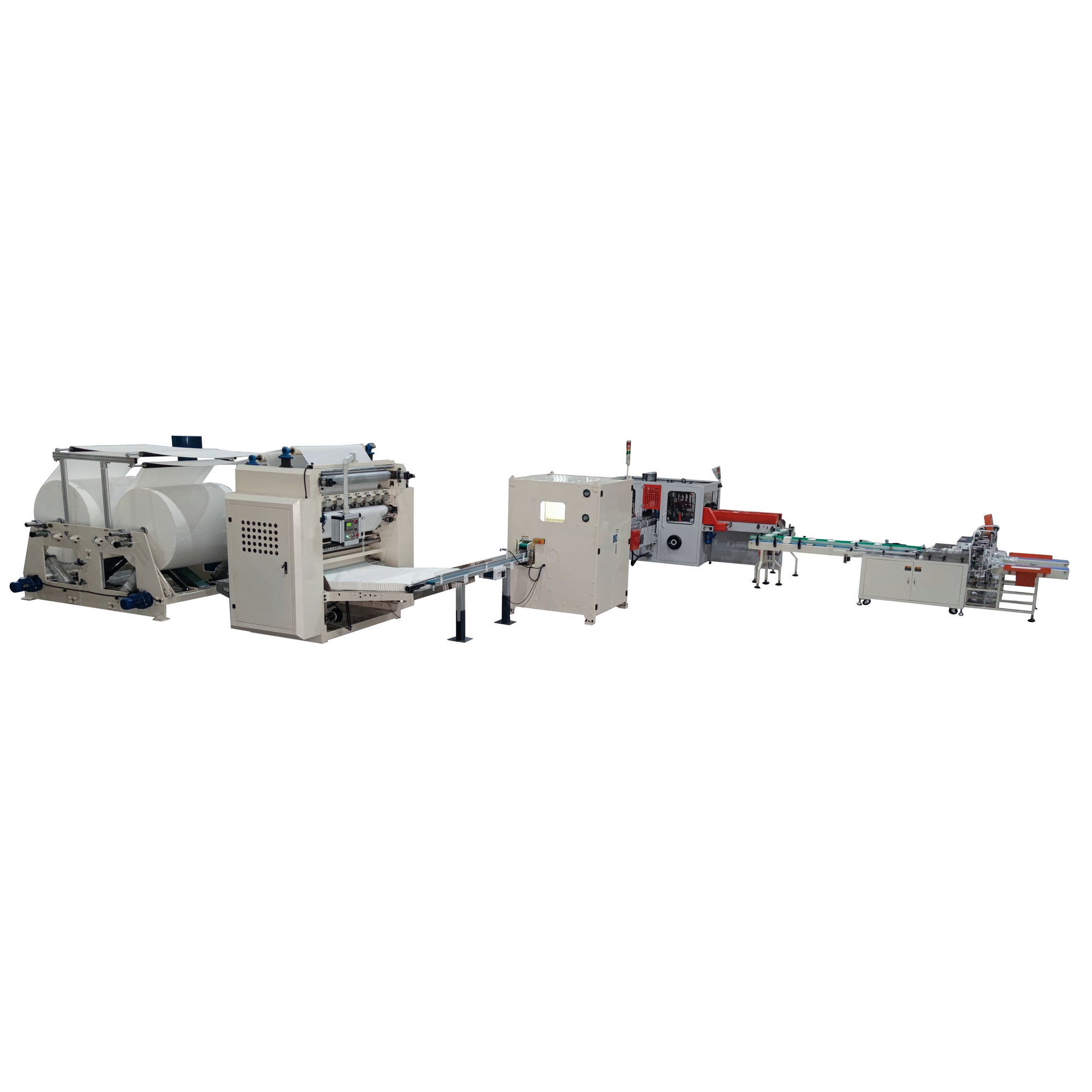 Hot selling 6 lines plastic bag facial tissue making machine production line