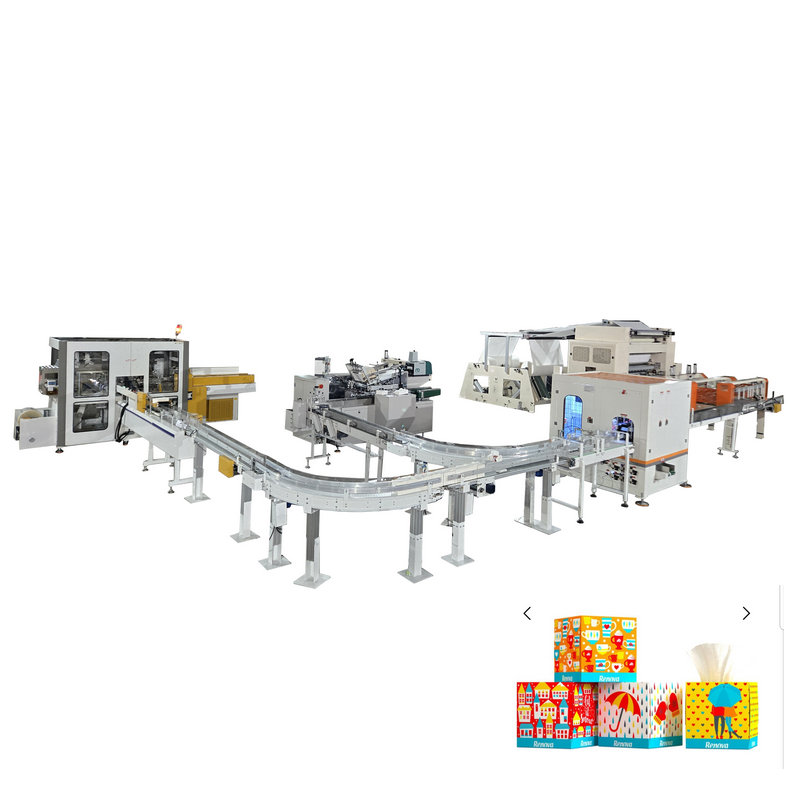 How to produce soft and box packing facial tissue in one machine production line