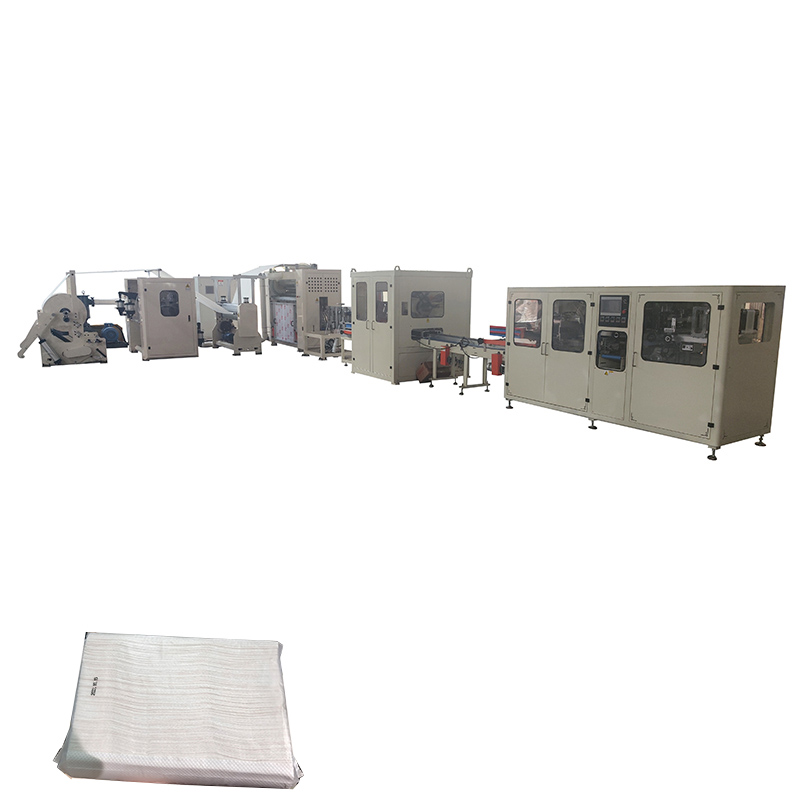Fully automatic transfer N folding hand towel machine production line