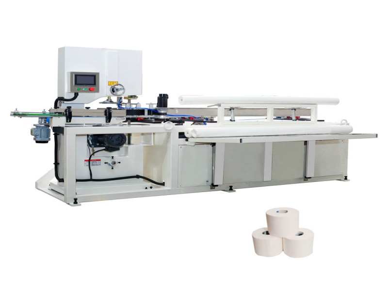 Automatic toilet tissue paper kitchen towel band saw cutting machine