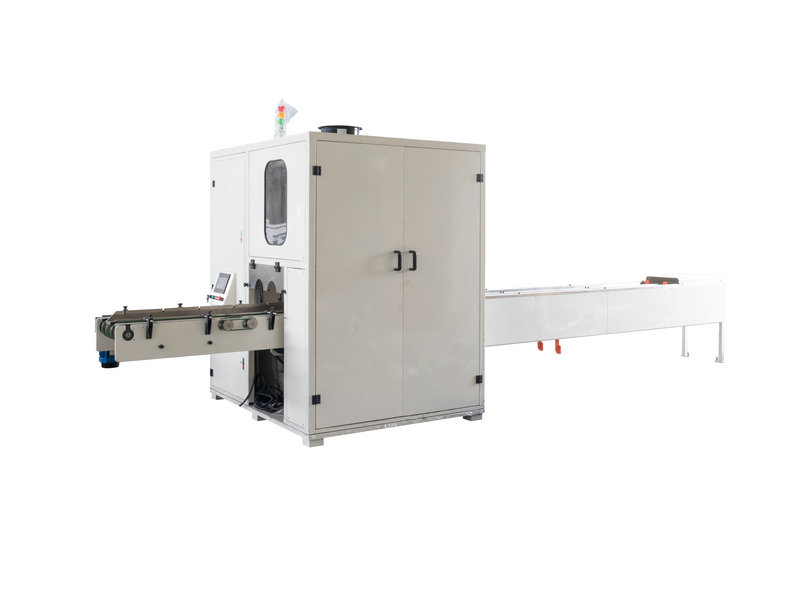 Automatic toilet paper two heads log saw cutting machine