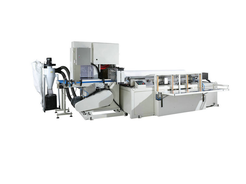 Automatic maxi roll band saw cutting machine