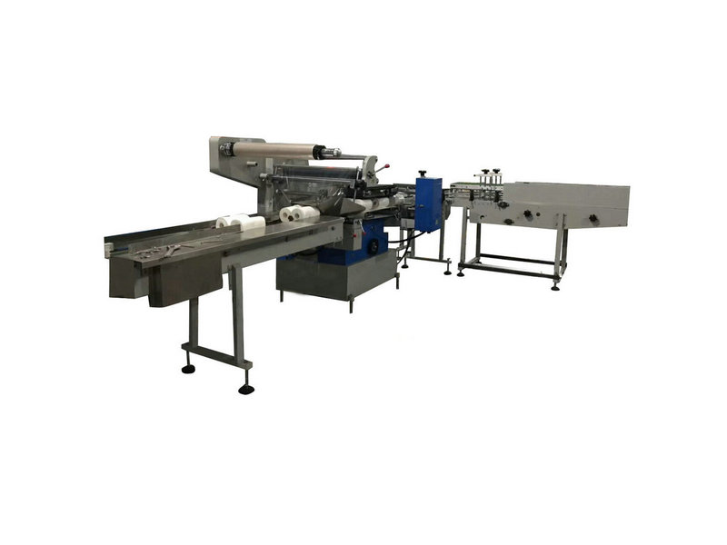 Automatic toilet paper pillow type packing machine