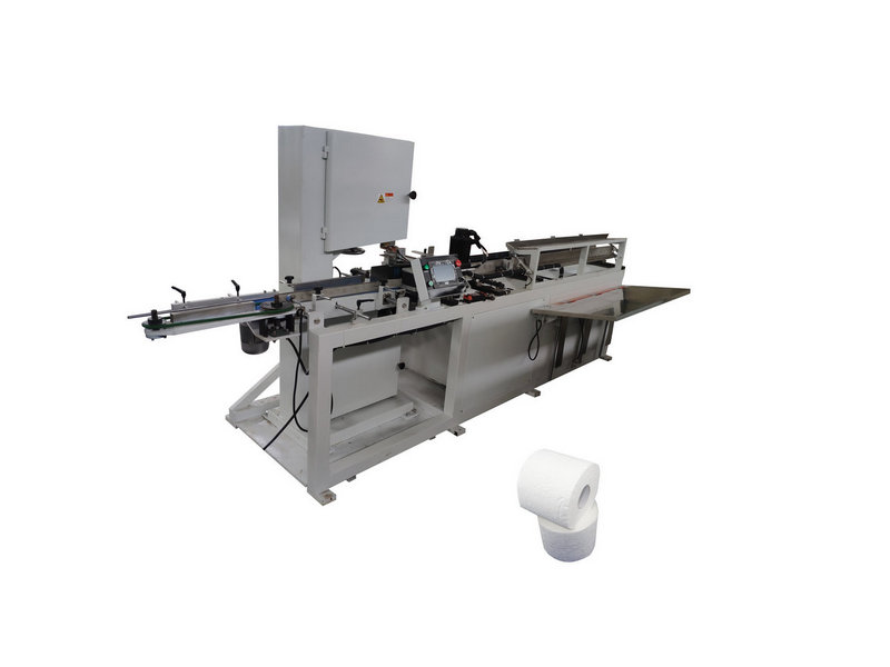 Automatic high speed small toilet tissue paper roll cutting machine for sale