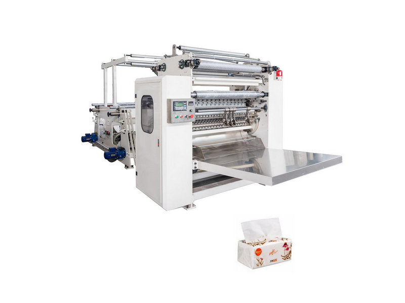 2 Colors box drawing facial tissue paper making machine