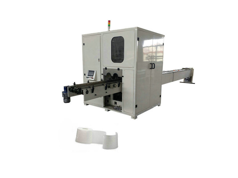 Automatic double lanes toilet tissue paper log saw cutting machine