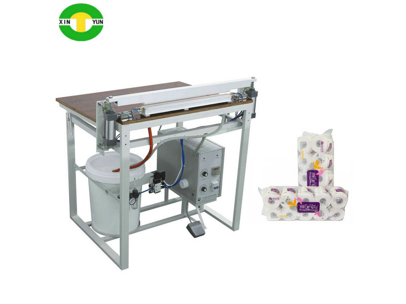 Best selling semi auto tissue toilet roll plastic packaging machine