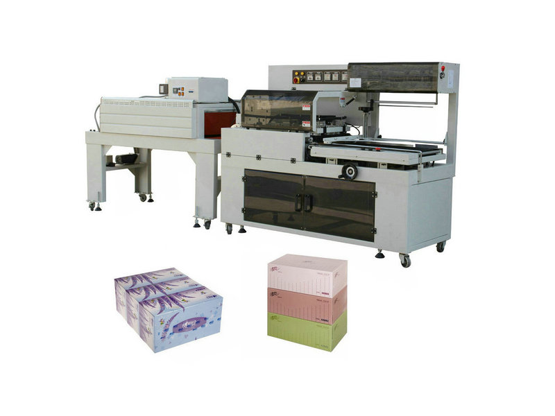 Automatic facial tissue paper multi box shrink film packing machine