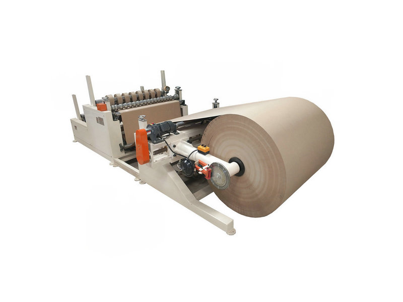 Automatic kraft paper slitting and rewinding machine
