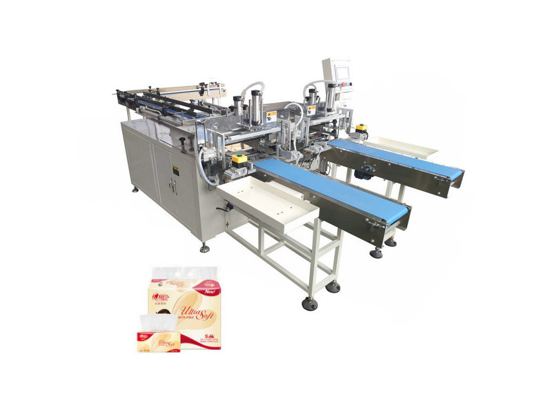 Double head facial tissue kleenex paper packaging machine