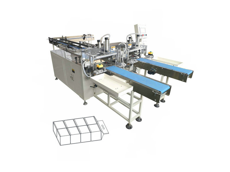 Double head facial tissue paper bundle packing machine