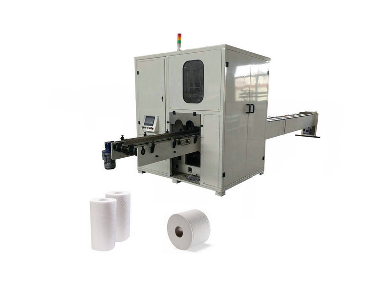 Double channel automatic kitchen towel toilet paper cutting machine