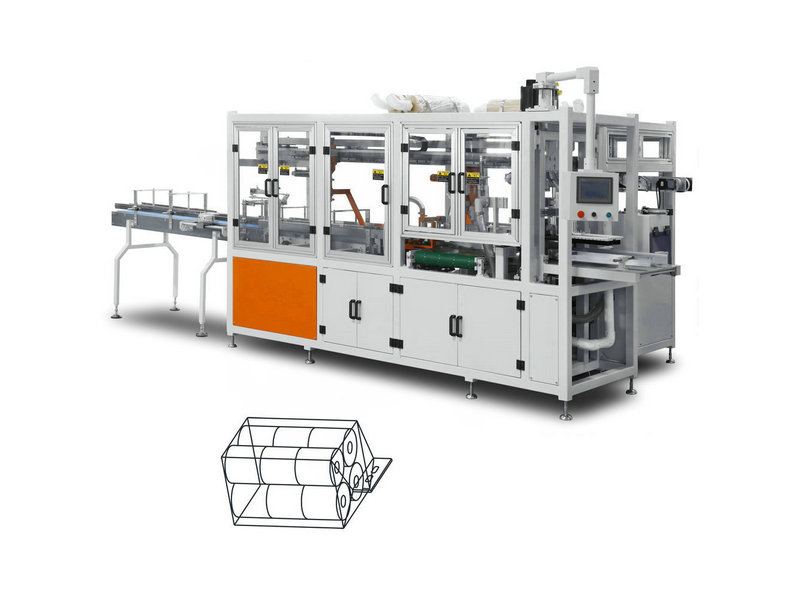 Automatic toilet tissue paper bundle packing machine