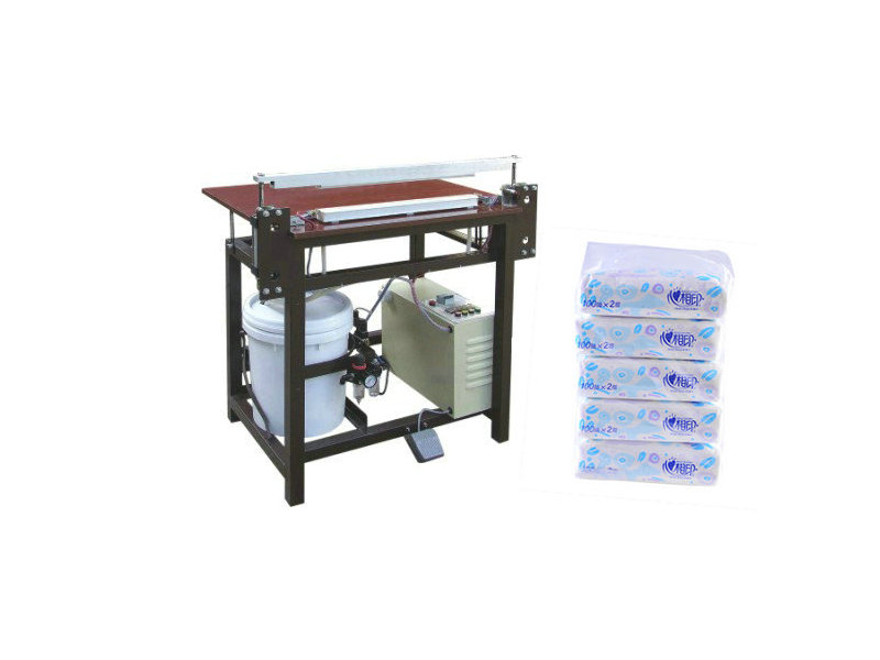 Best selling semi auto tissue toilet roll plastic packaging machine