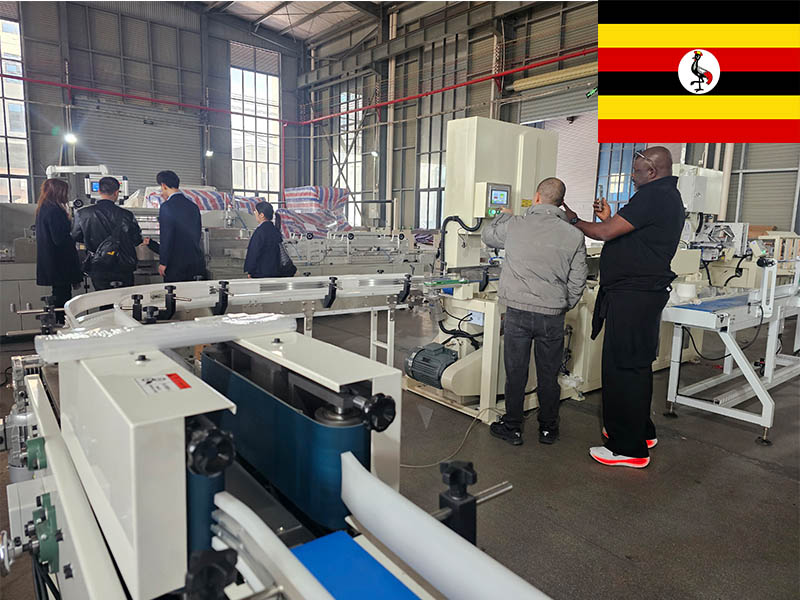 Good business small bathroom tissue roll making machine in Uganda