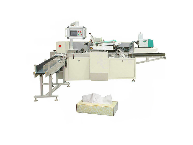Professional automatic face tissue paper cardboard box packing machine