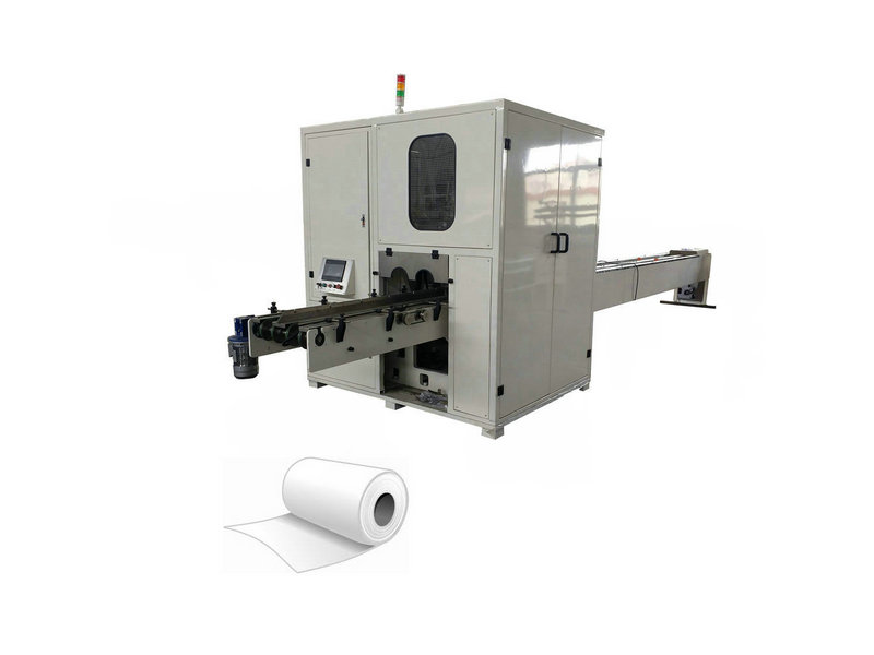 Double channel automatic toilet tissue paper cutting machine