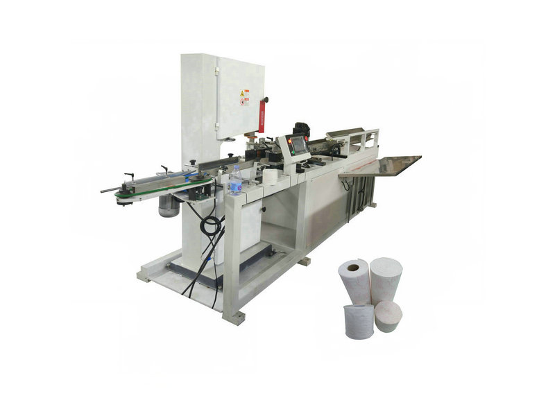 Automatic kitchen towel paper roll band saw cutting machine