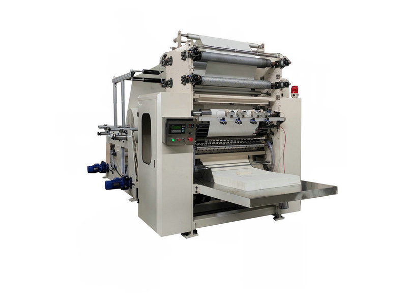 Automatic interfold facial tissue paper towel manufacturing machine