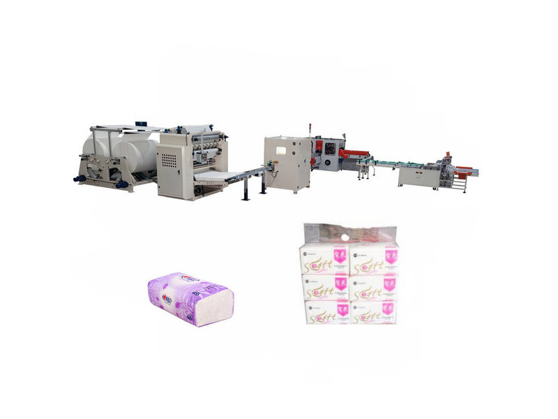 CE certification automatic V type facial tissue paper folding machine production line
