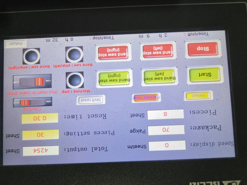 The napkin tissue equipment has a user-friendly interface