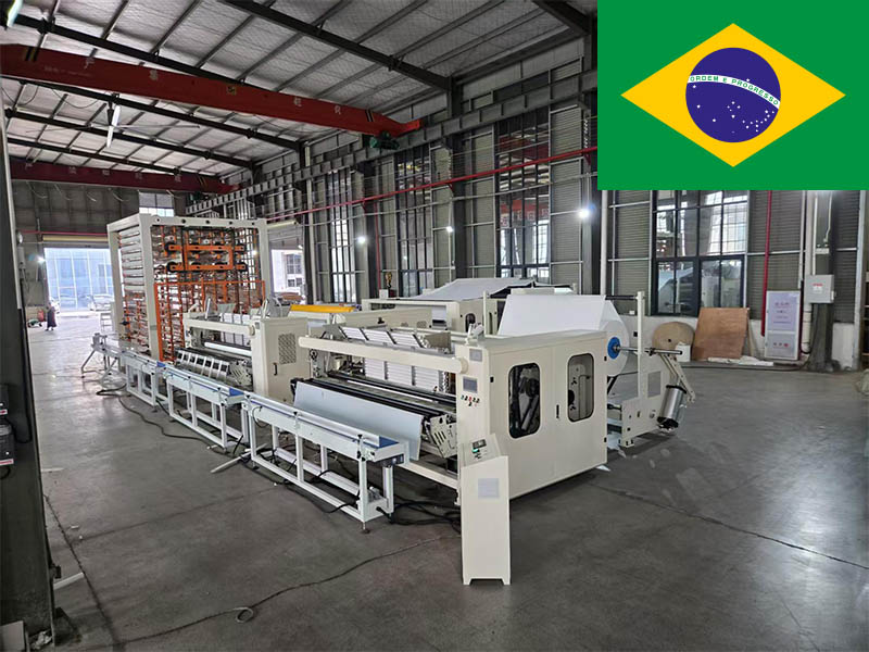 2800mm high capacity lamination toilet paper roll production line in Brazil
