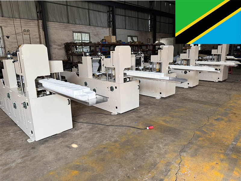 Home business bag packing napkin tissue paper machine production line in Tanzania