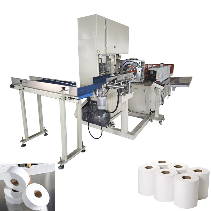 Máquina cortadora de sierra de cinta de papel en rollo maxi completamente automática