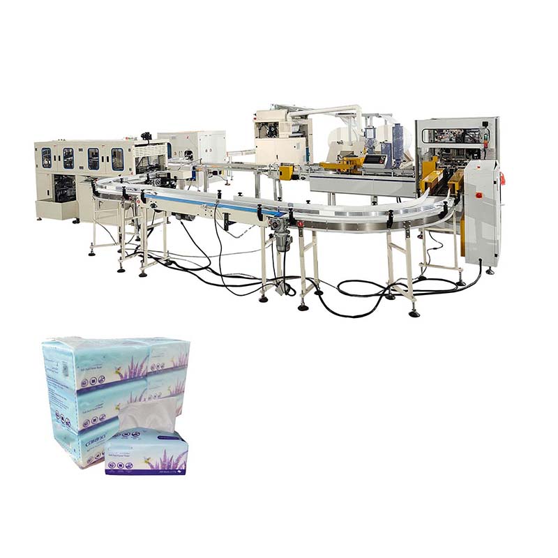 Línea de producción de máquina de papel tisú facial entrelazada con bolsa en V a buen precio