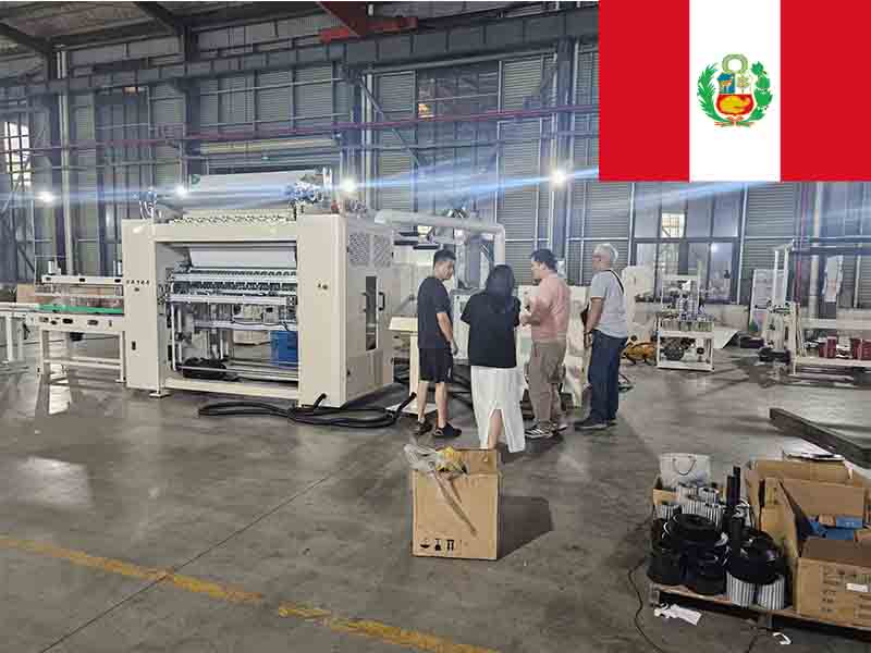 Hot sell automatic transfer soft drawing facial tissue paper machine production line in Peru