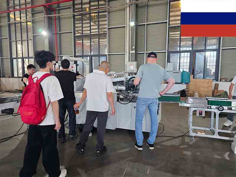 Automatic carton box facial tissue paper making machine production line in Russia